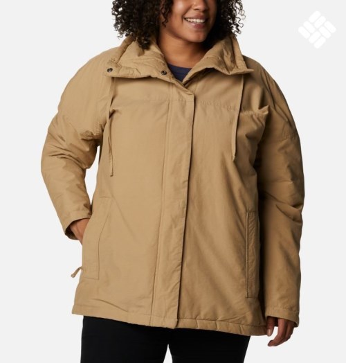 Women's Columbia Maple Hollow Insulated Jackets Light Brown | Plus Size CA-R3L10